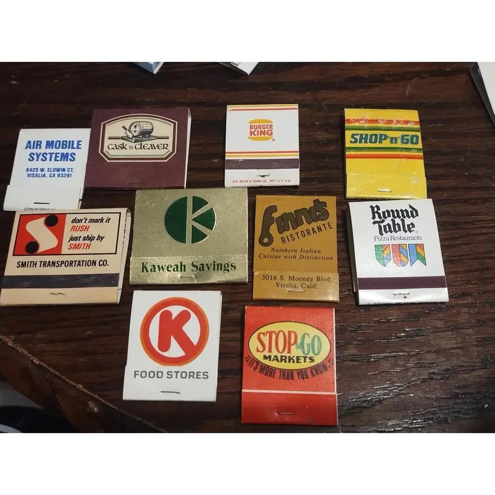 Vintage Visalia California matchbook lot